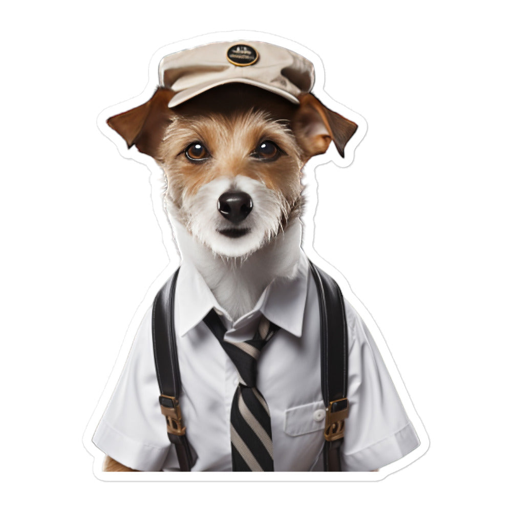 Jack Russell Terrier Transit Operator Sticker - Stickerfy.ai