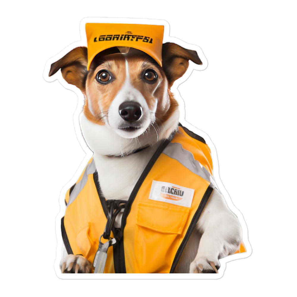 Jack Russell Terrier Transit Operator Sticker - Stickerfy.ai