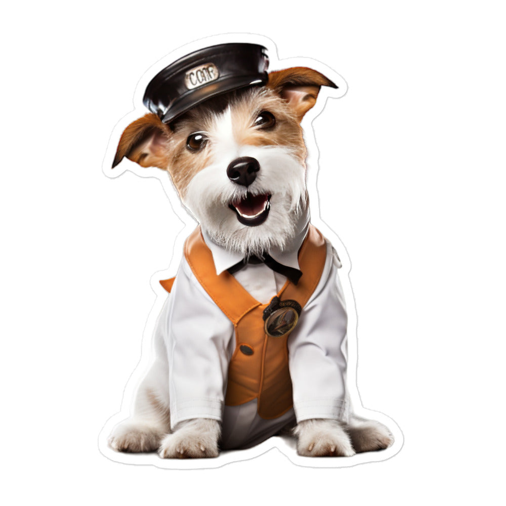 Jack Russell Terrier Transit Operator Sticker - Stickerfy.ai