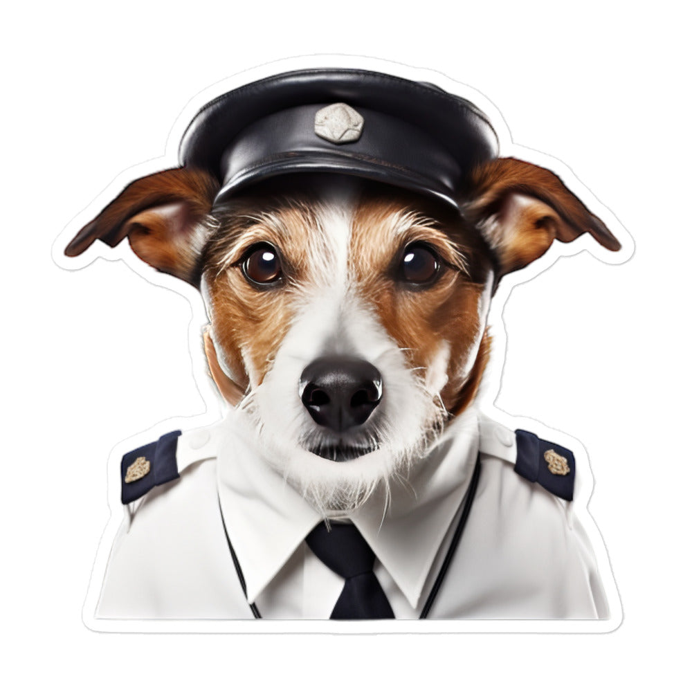 Jack Russell Terrier Transit Operator Sticker - Stickerfy.ai