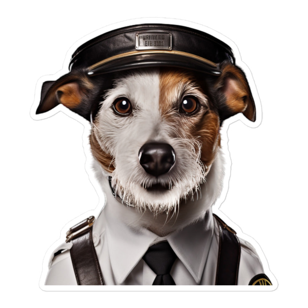 Jack Russell Terrier Transit Operator Sticker - Stickerfy.ai