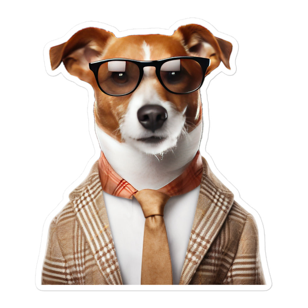 Jack Russell Terrier Sales Consultant Sticker - Stickerfy.ai