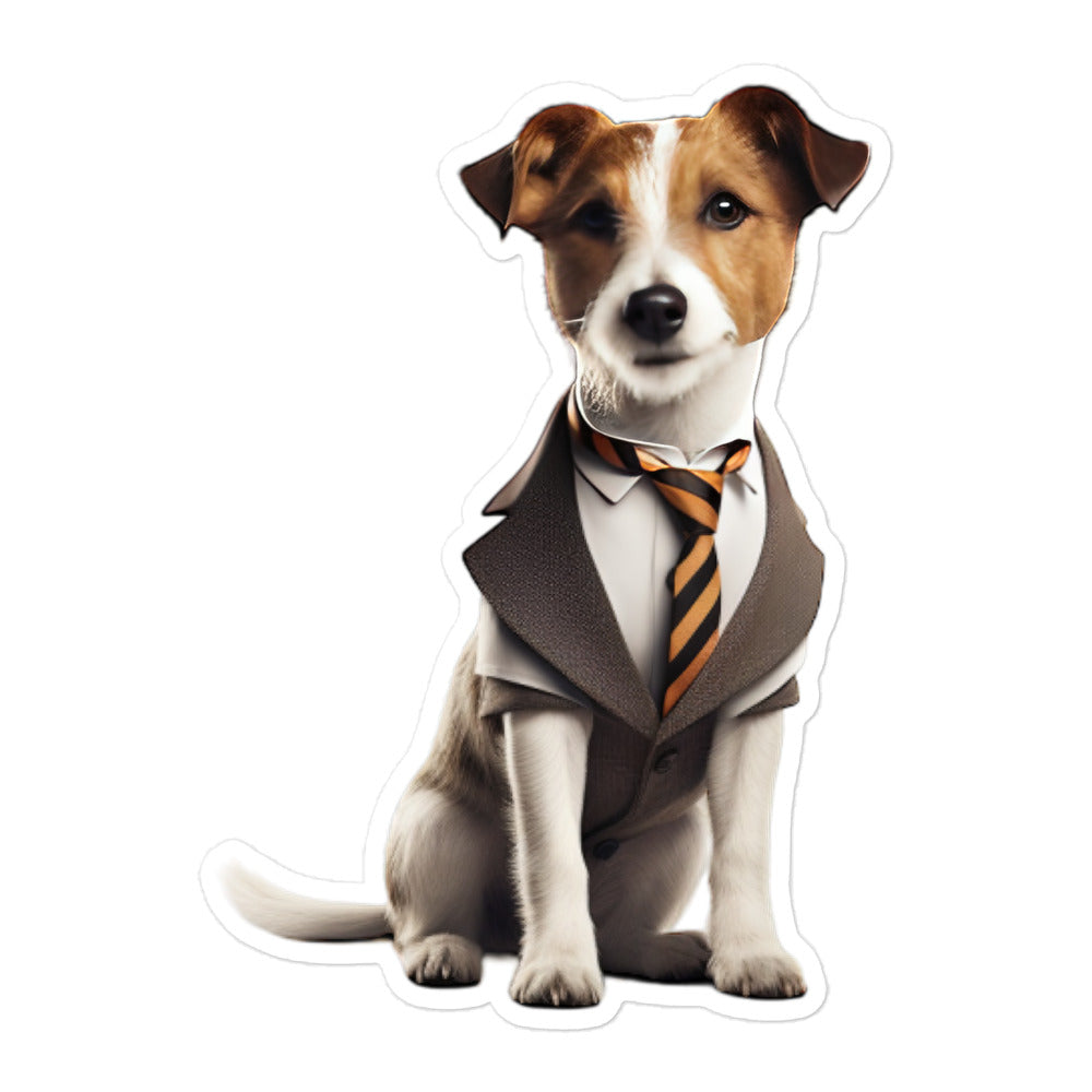 Jack Russell Terrier Sales Consultant Sticker - Stickerfy.ai