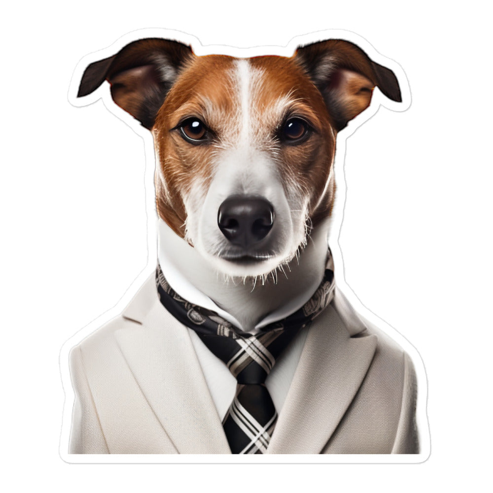 Jack Russell Terrier Sales Consultant Sticker - Stickerfy.ai