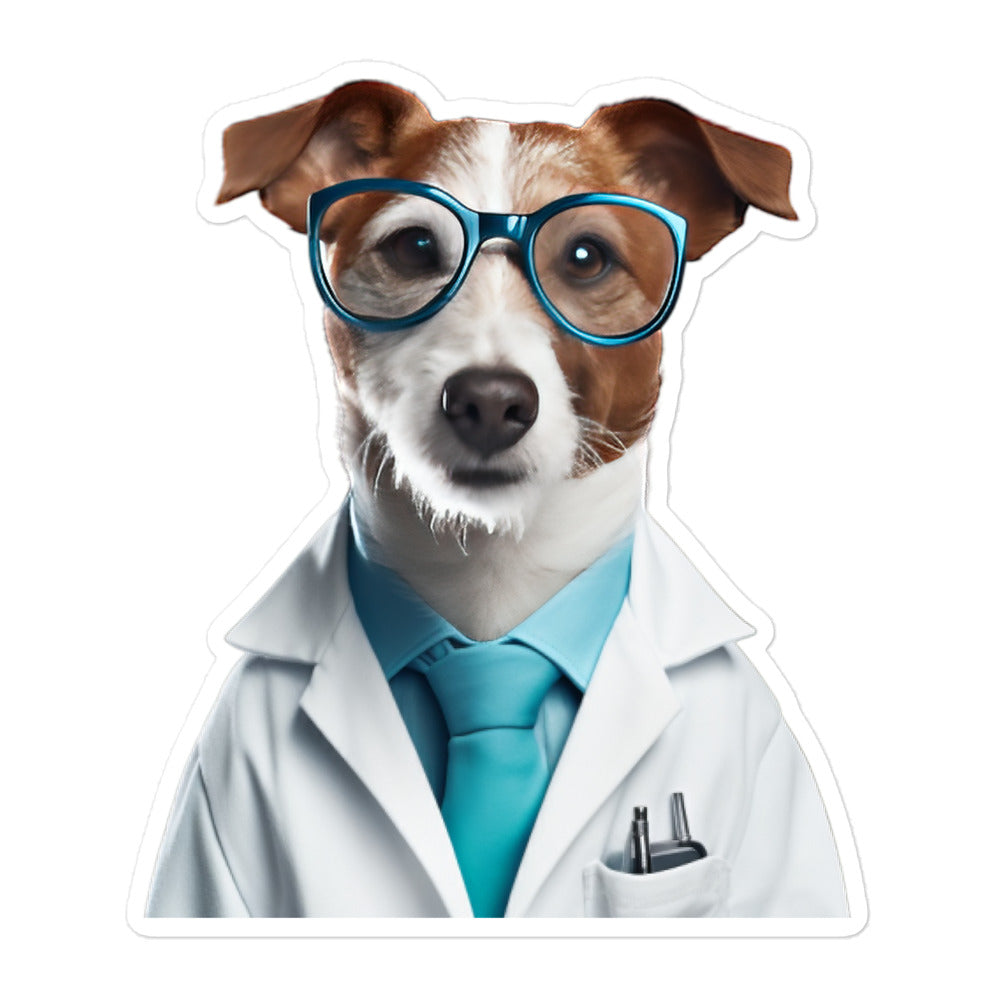 Jack Russell Terrier Pharmacist Sticker - Stickerfy.ai