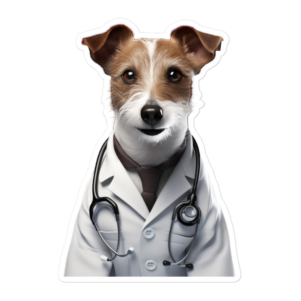 Jack Russell Terrier Doctor Sticker - Stickerfy.ai