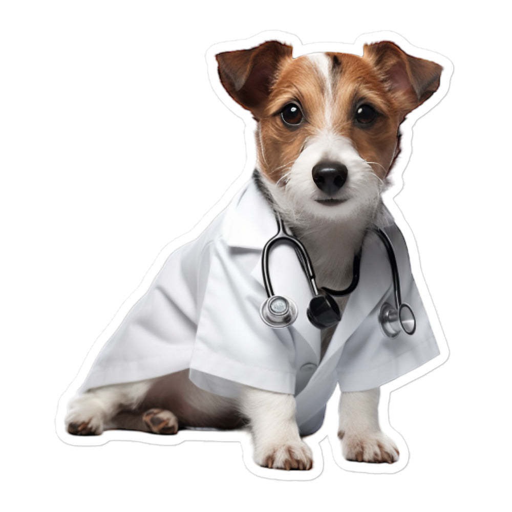 Jack Russell Terrier Doctor Sticker - Stickerfy.ai