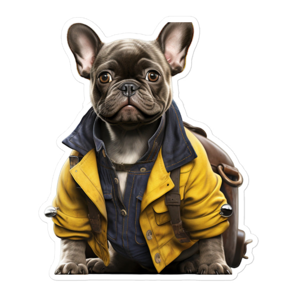 French Bulldog Transit Operator Sticker - Stickerfy.ai