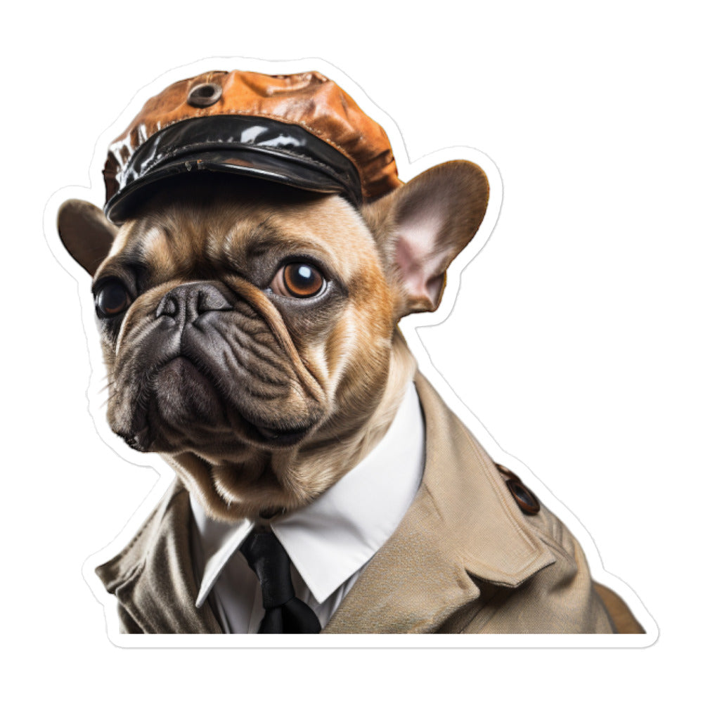 French Bulldog Transit Operator Sticker - Stickerfy.ai