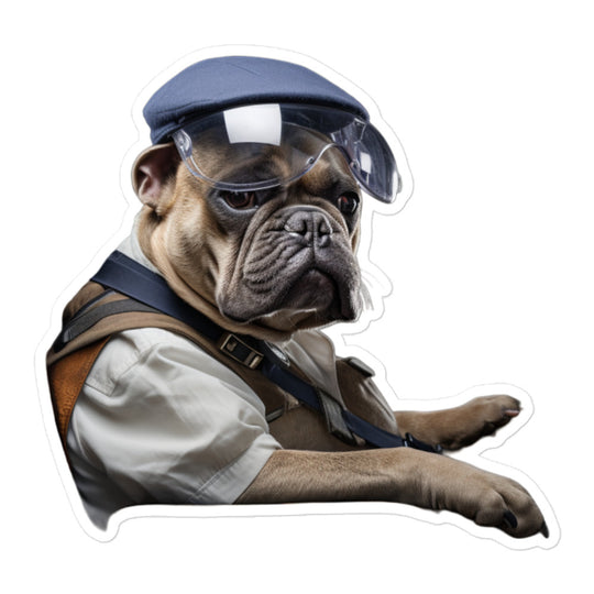 French Bulldog Transit Operator Sticker - Stickerfy.ai