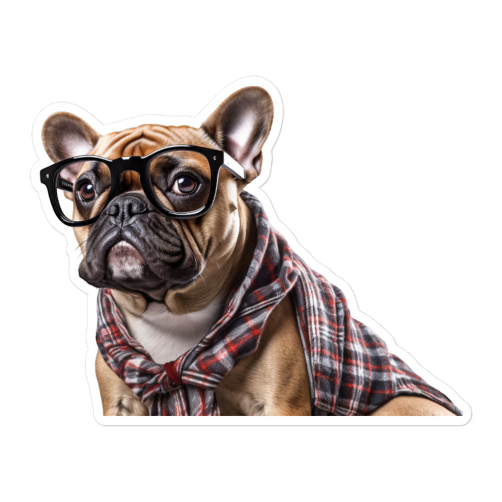 French Bulldog Student Sticker - Stickerfy.ai