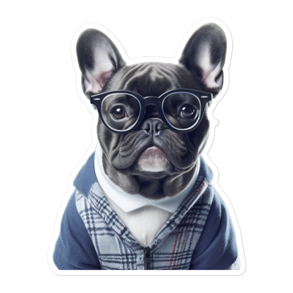 French Bulldog Student Sticker - Stickerfy.ai
