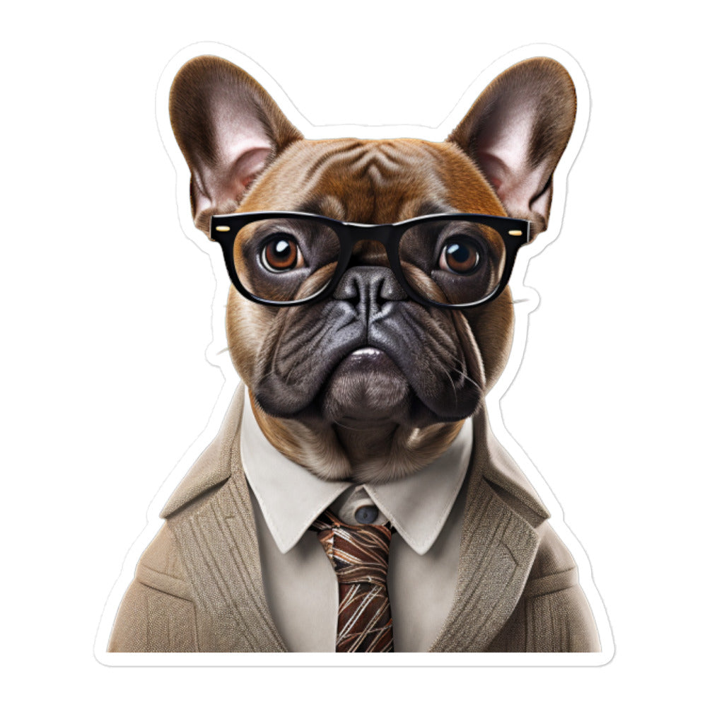 French Bulldog Sales Consultant Sticker - Stickerfy.ai