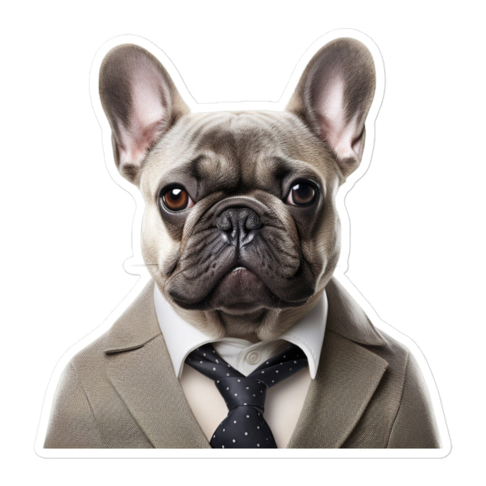 French Bulldog Sales Consultant Sticker - Stickerfy.ai