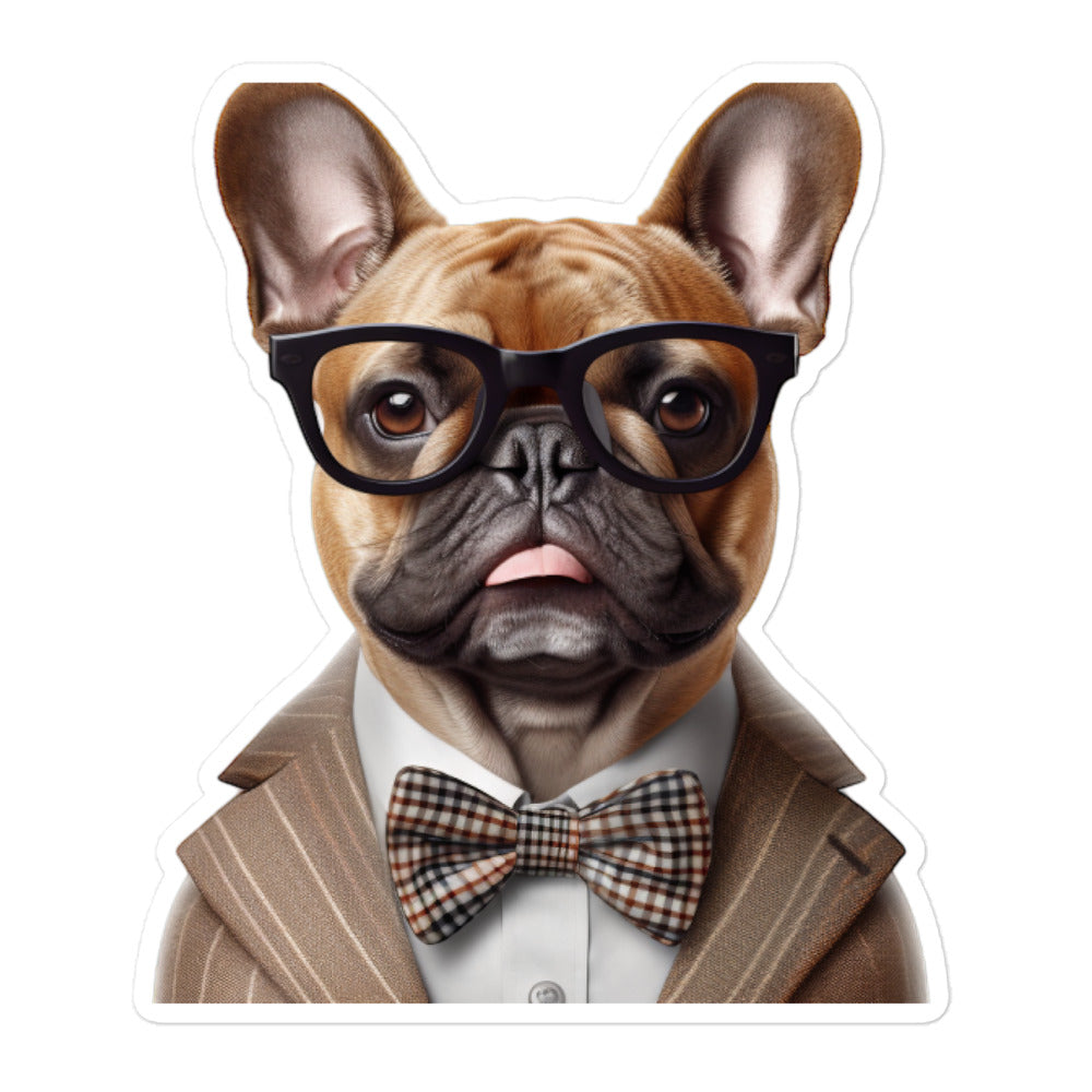 French Bulldog Sales Consultant Sticker - Stickerfy.ai