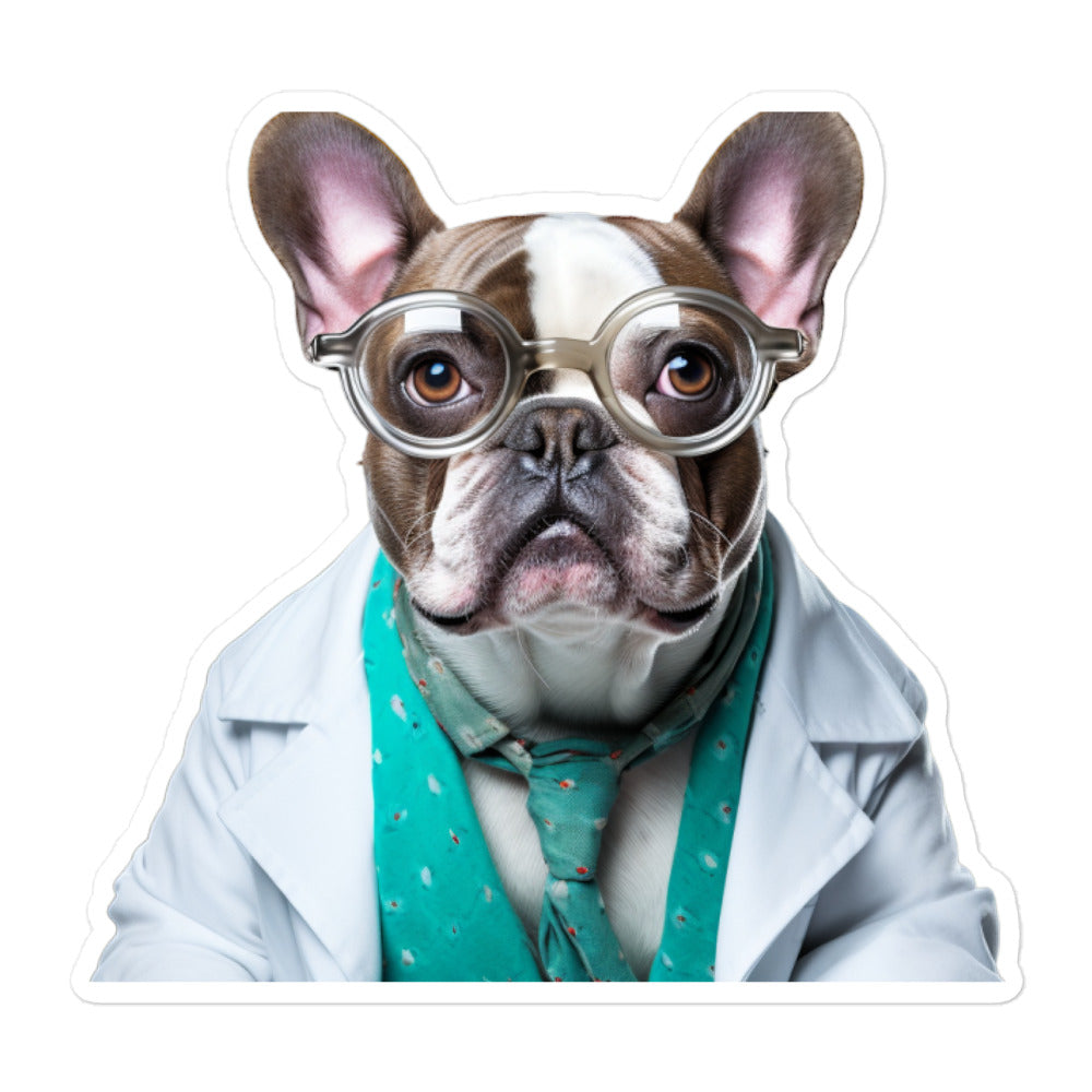 French Bulldog Pharmacist Sticker - Stickerfy.ai