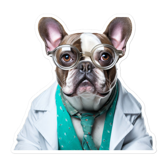 French Bulldog Pharmacist Sticker - Stickerfy.ai