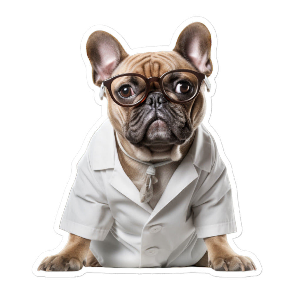 French Bulldog Pharmacist Sticker - Stickerfy.ai