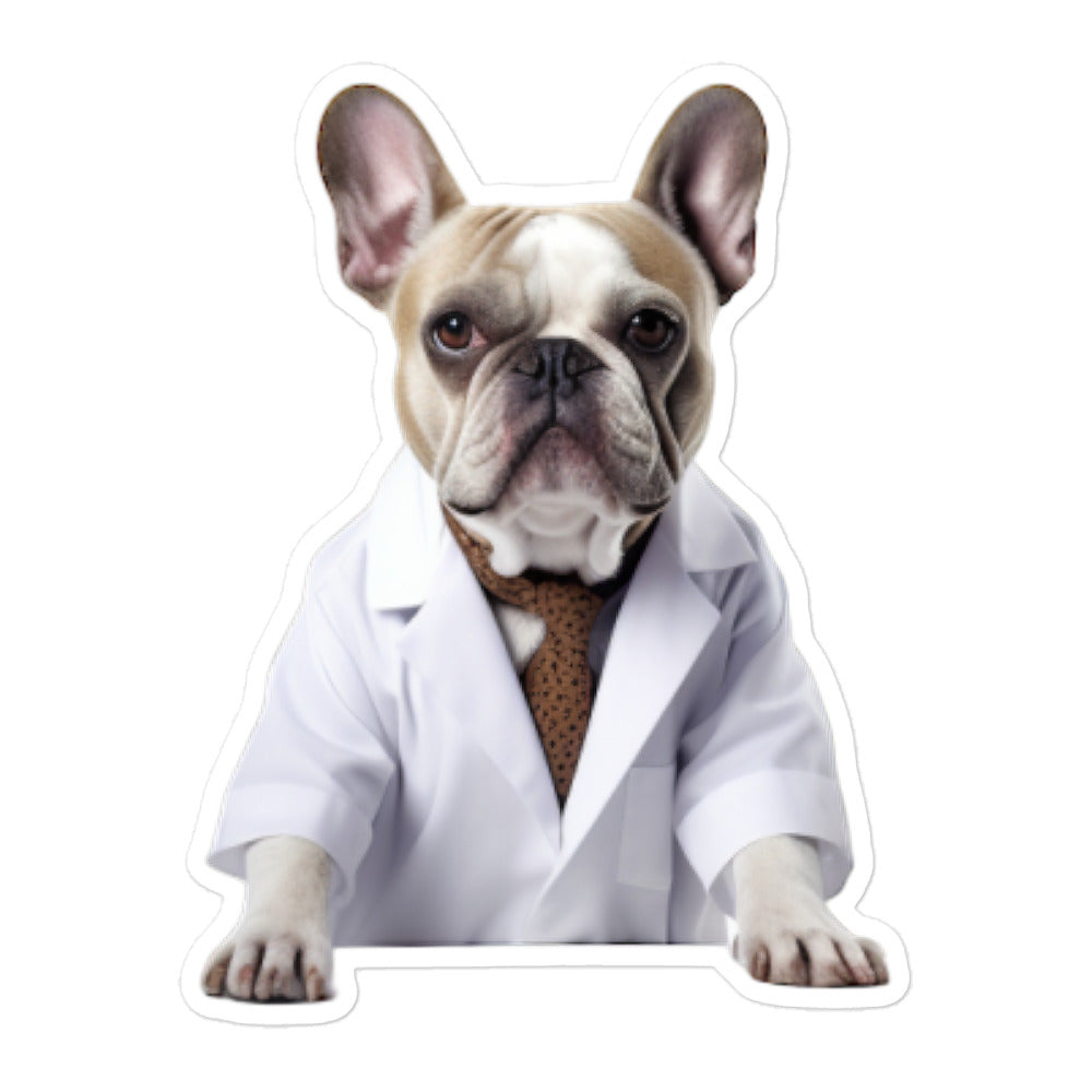 French Bulldog Pharmacist Sticker - Stickerfy.ai