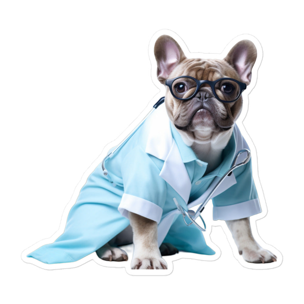 French Bulldog Doctor Sticker - Stickerfy.ai