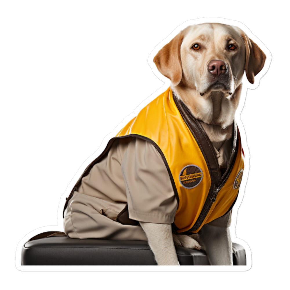 Labrador Retriever Transit Operator Sticker - Stickerfy.ai