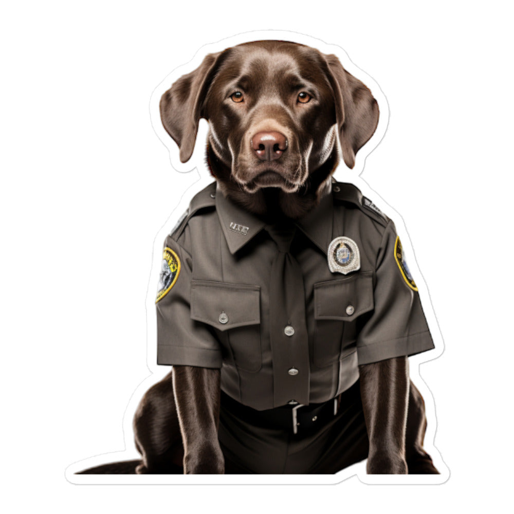 Labrador Retriever Security Officer Sticker - Stickerfy.ai