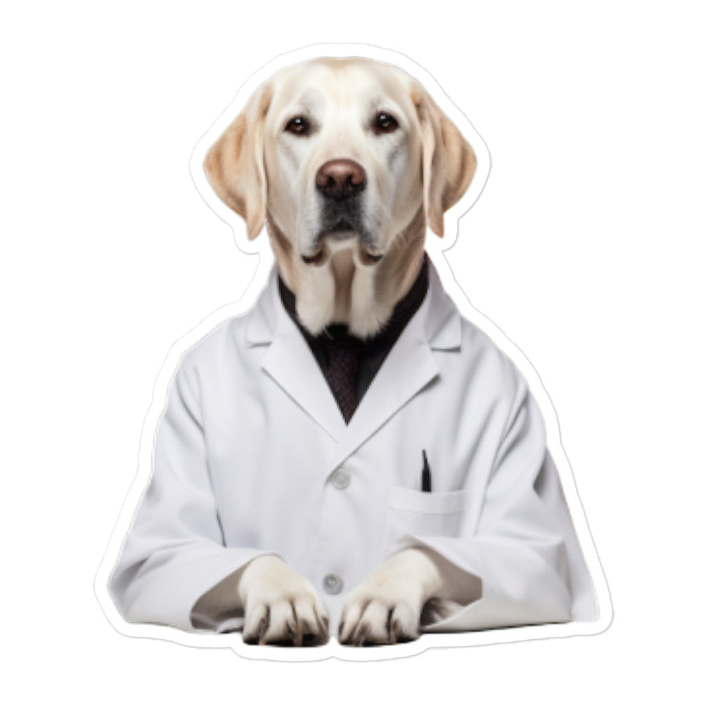 Labrador Retriever Pharmacist Sticker - Stickerfy.ai