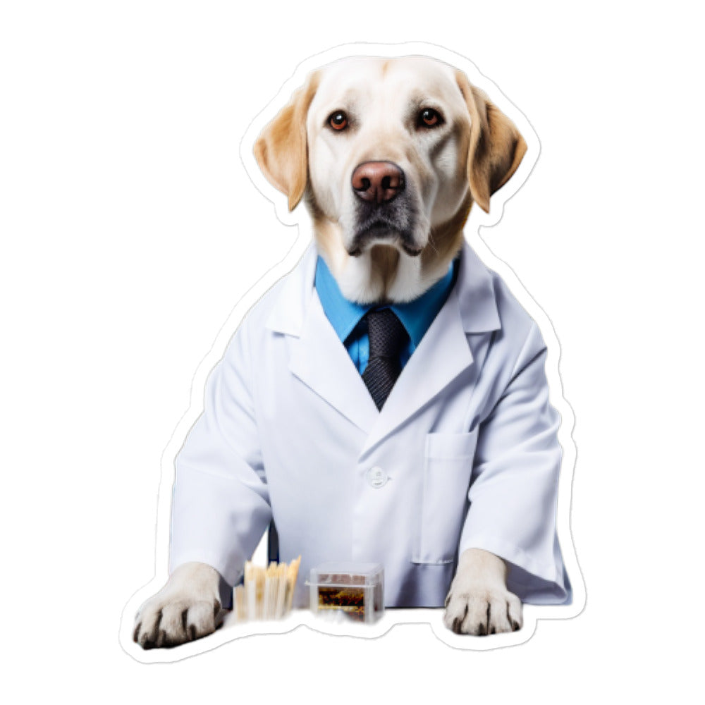 Labrador Retriever Pharmacist Sticker - Stickerfy.ai