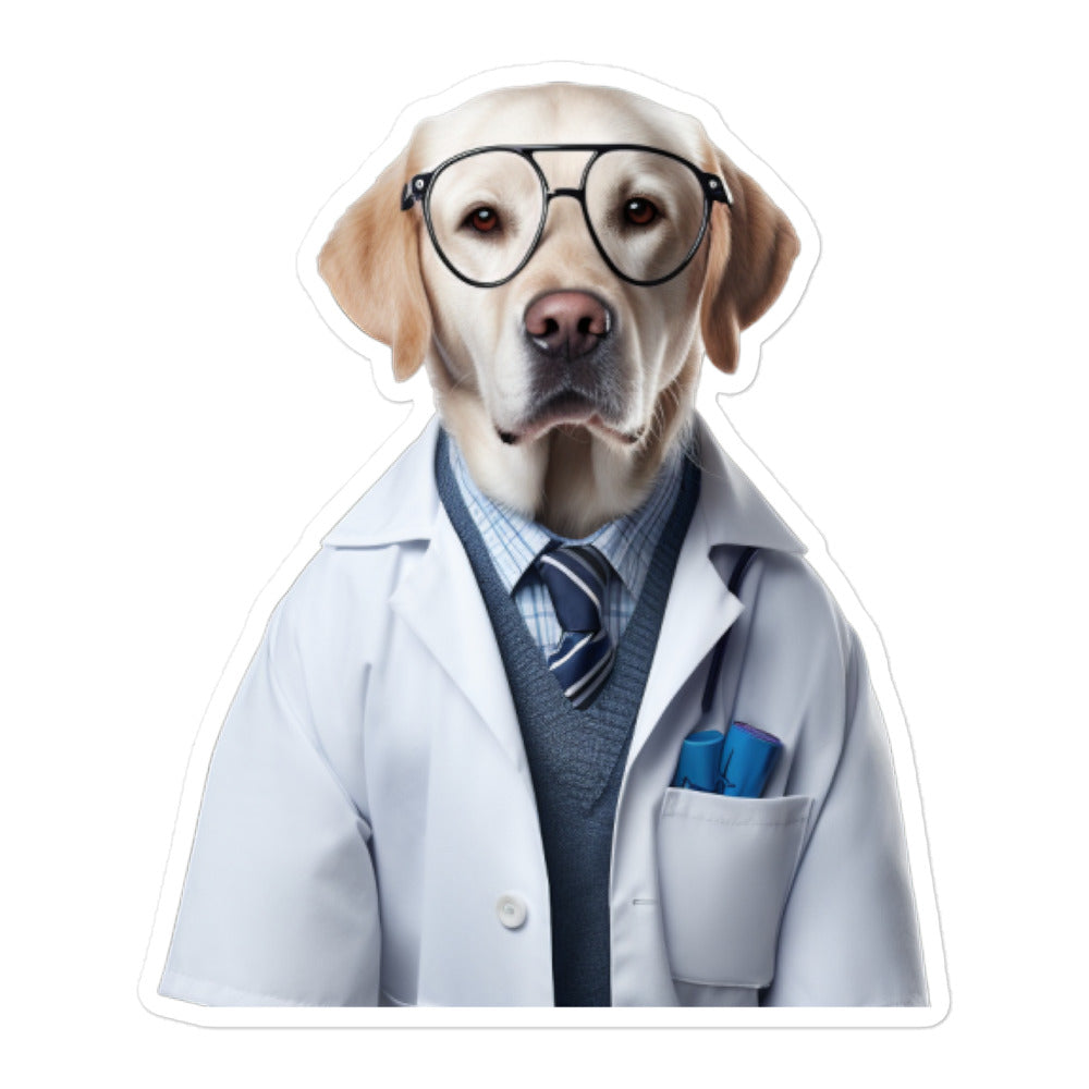 Labrador Retriever Pharmacist Sticker - Stickerfy.ai