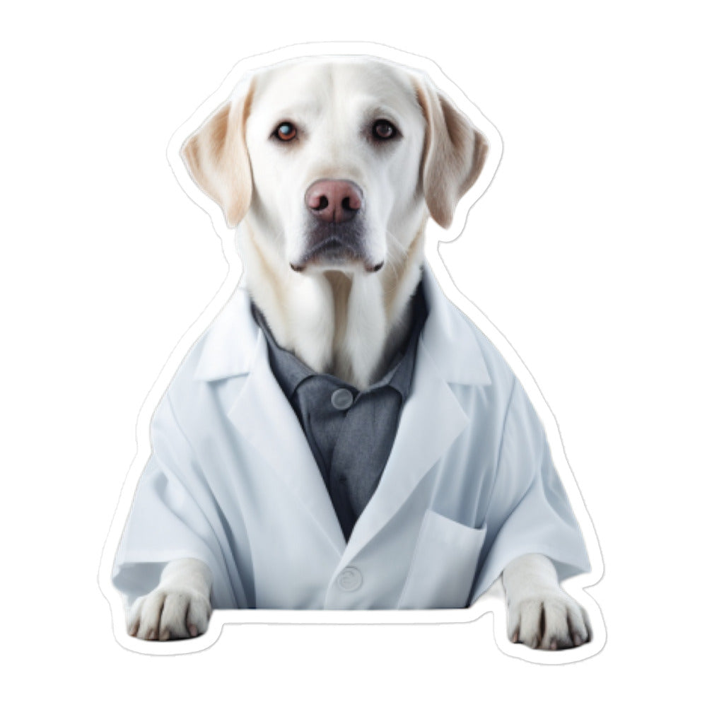 Labrador Retriever Pharmacist Sticker - Stickerfy.ai