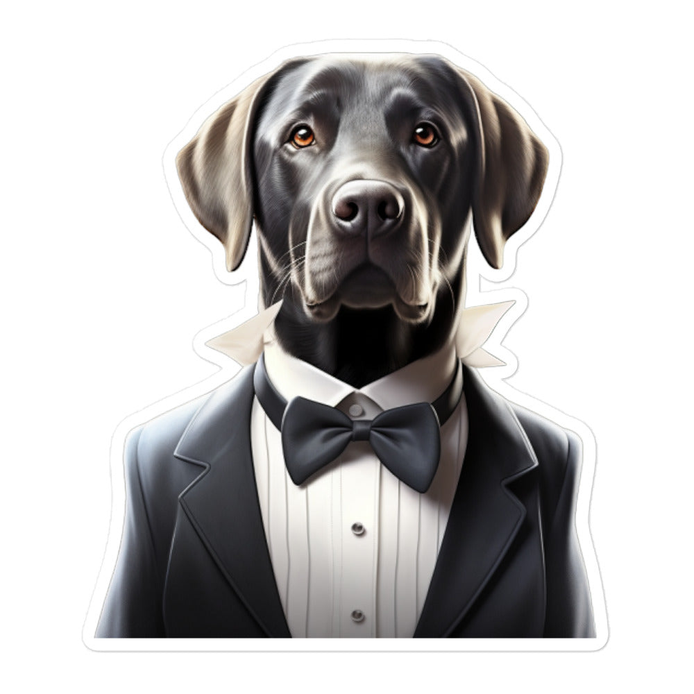 Labrador Retriever Hotel Staff Sticker - Stickerfy.ai
