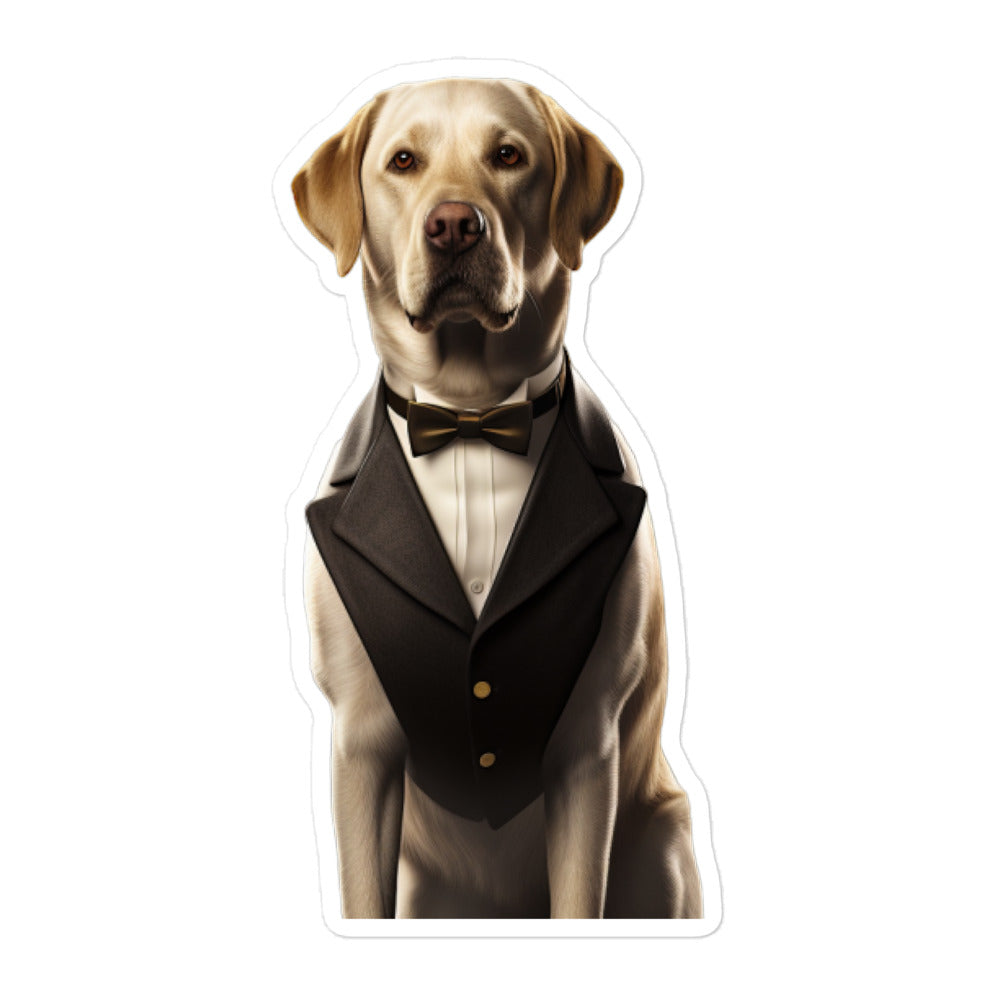Labrador Retriever Hotel Staff Sticker - Stickerfy.ai