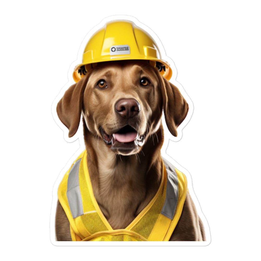 Labrador Retriever Contractor Sticker - Stickerfy.ai