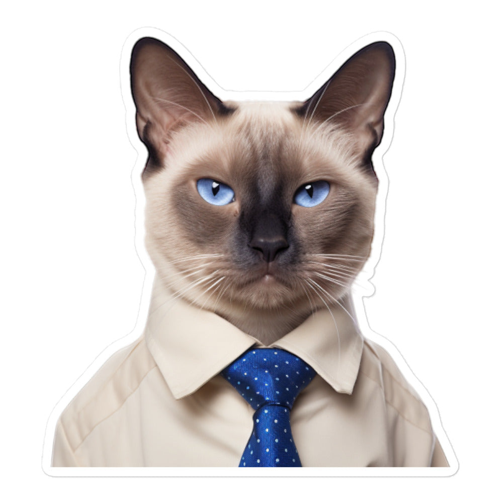 Siamese Sales Consultant Sticker - Stickerfy.ai