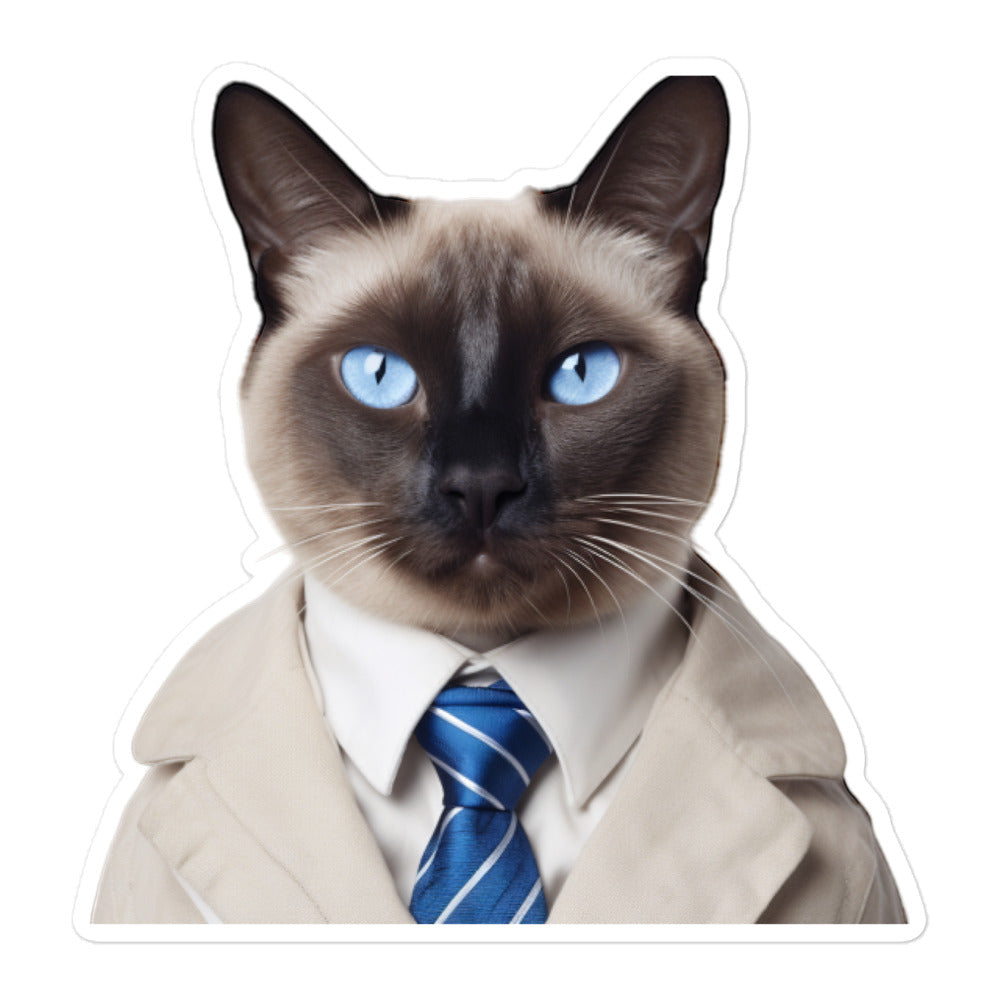 Siamese Sales Consultant Sticker - Stickerfy.ai