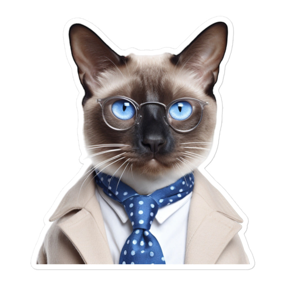 Siamese Sales Consultant Sticker - Stickerfy.ai