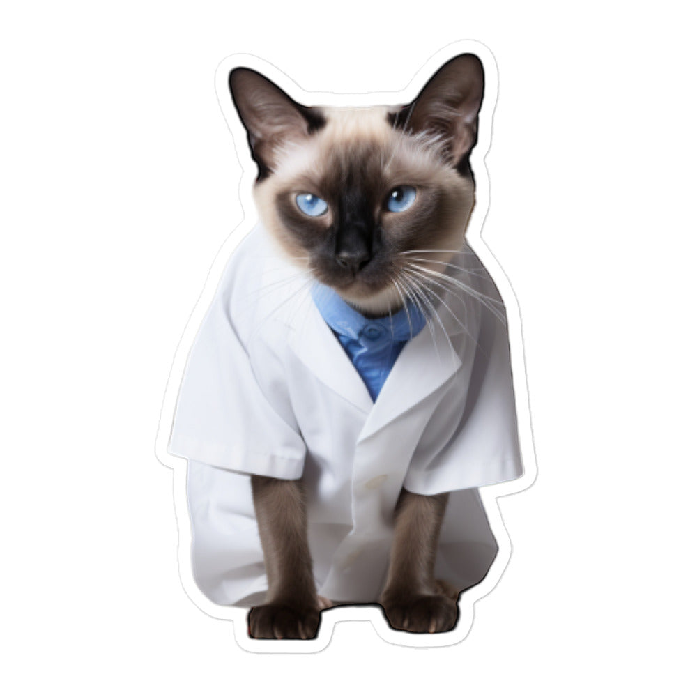 Siamese Pharmacist Sticker - Stickerfy.ai