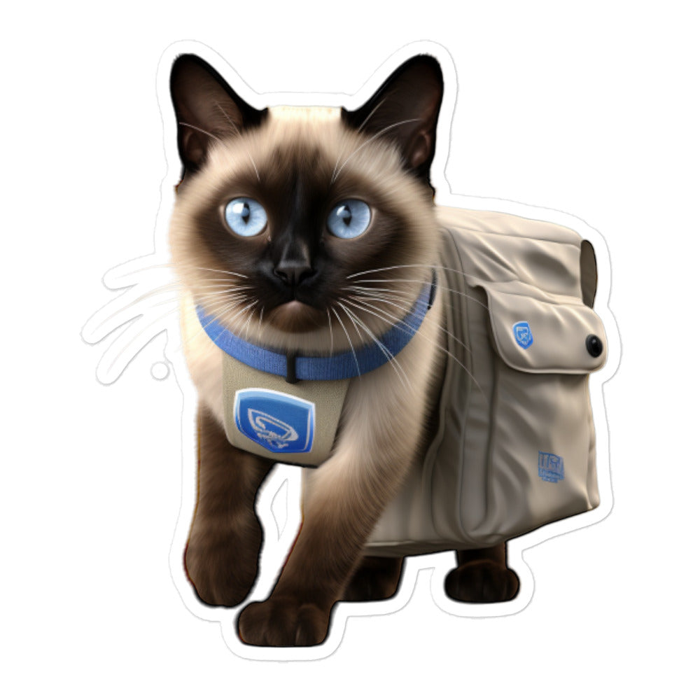 Siamese Mail Carrier Sticker - Stickerfy.ai