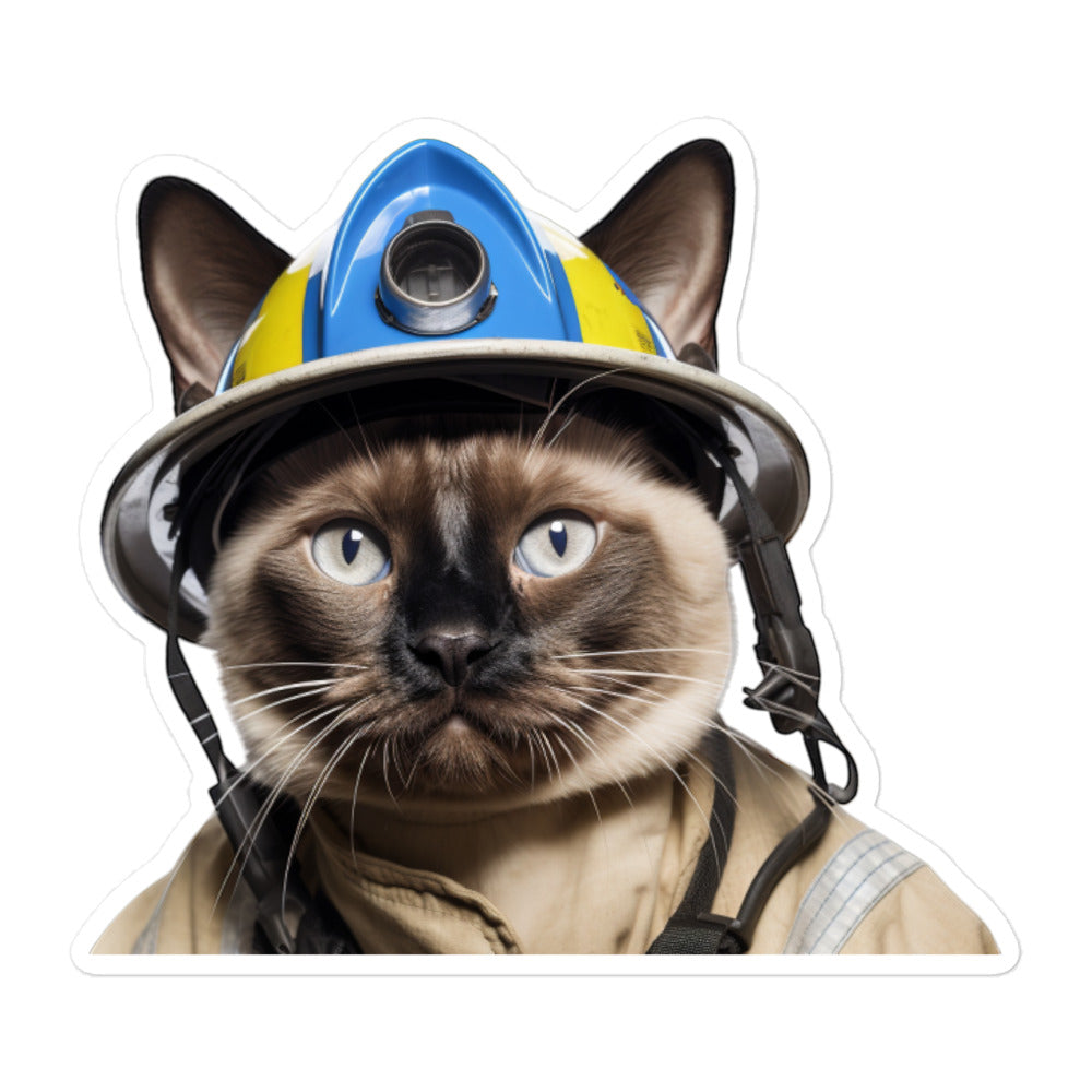 Siamese Firefighter Sticker - Stickerfy.ai