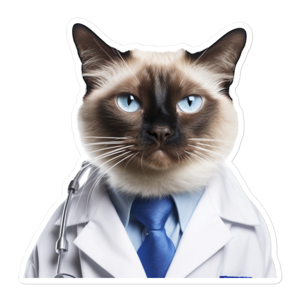 Siamese Doctor Sticker - Stickerfy.ai