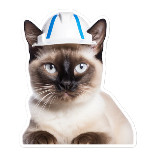 Siamese Contractor Sticker - Stickerfy.ai