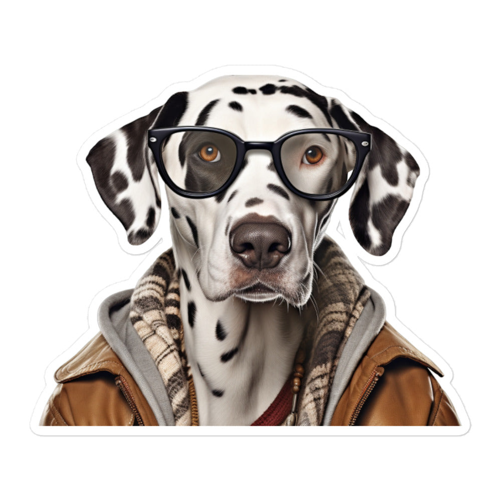 Dalmatian Student Sticker - Stickerfy.ai