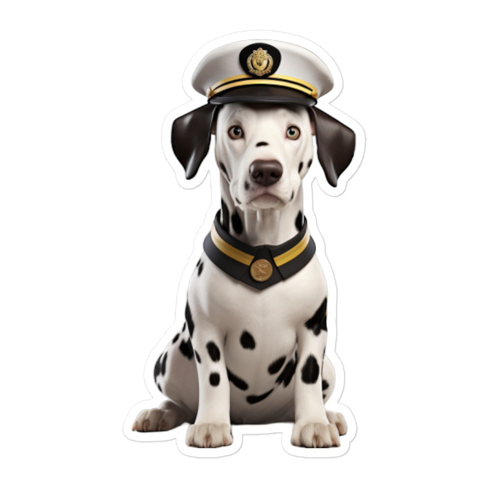 Dalmatian Security Officer Sticker - Stickerfy.ai