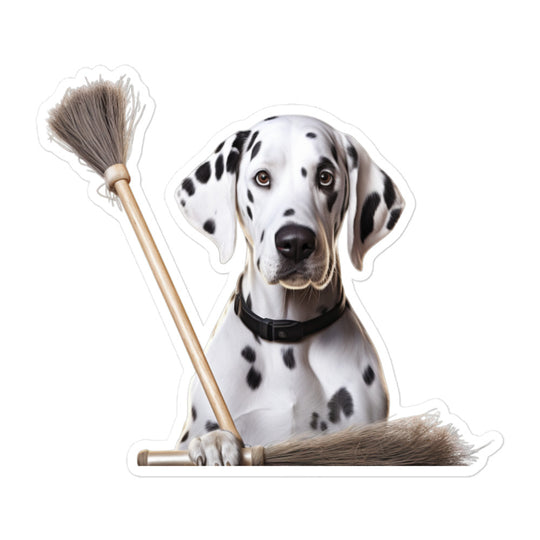 Dalmatian Janitor Sticker - Stickerfy.ai