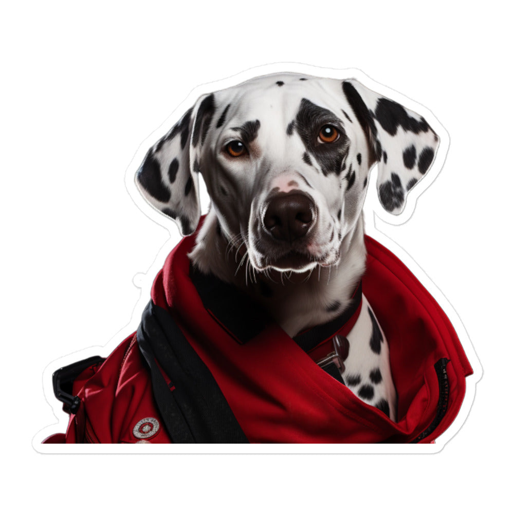 Dalmatian Mail Carrier Sticker - Stickerfy.ai