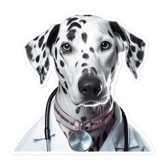 Dalmatian Doctor Sticker - Stickerfy.ai