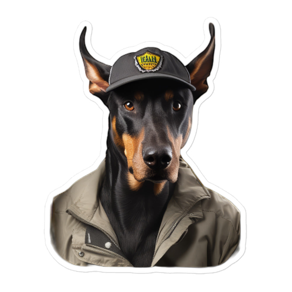 Doberman Transit Operator Sticker - Stickerfy.ai