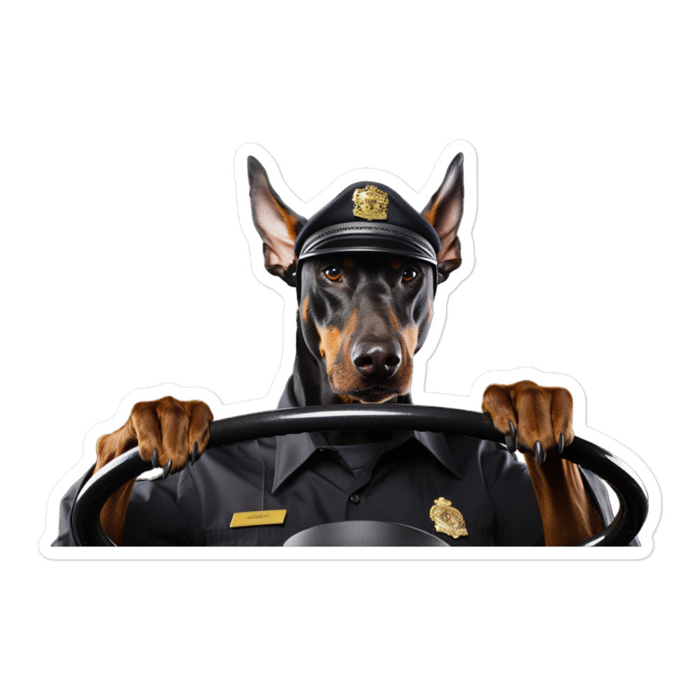 Doberman Transit Operator Sticker - Stickerfy.ai