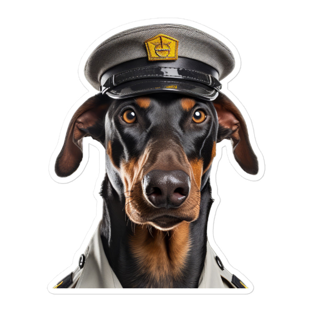 Doberman Transit Operator Sticker - Stickerfy.ai