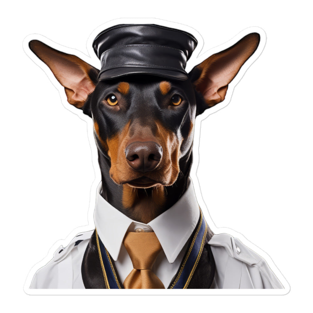 Doberman Transit Operator Sticker - Stickerfy.ai